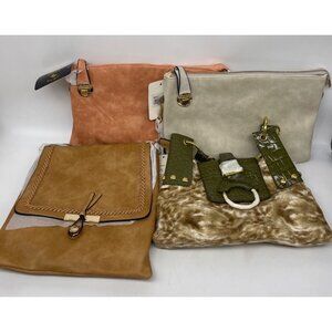 Handbag Collection Multiple Styles & Colors Clutch Cross Body Neutral Colors Veg